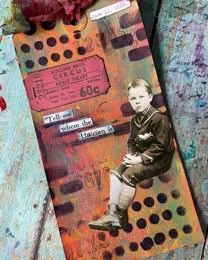 Day 16: tag play. Tag from following along <a href="/tim_holtz/">Tim Holtz</a> demo. Just love these i ky backgrounds!! Doesn’t the boys look fit the quote? 😂 #timholtz #timholtzstamps #stampersanonymous #makingephemera #junkjournal #rangerink #inkygoodness #stamping #timhol… instagr.am/p/CpvM1NnOEMf/