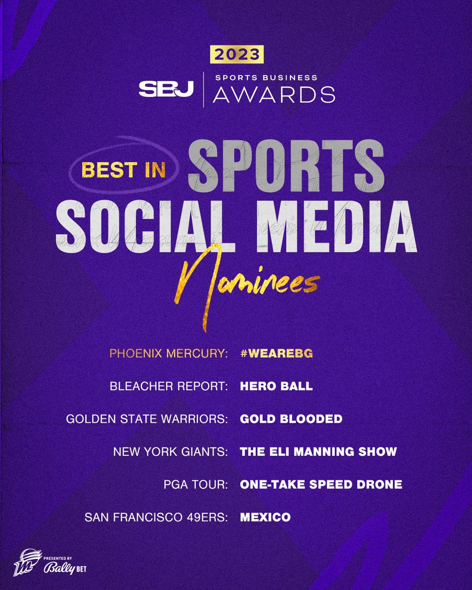 What began as a hashtag to educate the world on her classification and build support to bring her home, quickly became a colossal movement. #WeAreBG represented resilience, power, and impact.

We are honored to be a nominee for 𝐁𝐞𝐬𝐭 𝐢𝐧 𝐒𝐩𝐨𝐫𝐭𝐬 𝐒𝐨𝐜𝐢𝐚𝐥 𝐌𝐞𝐝𝐢𝐚!