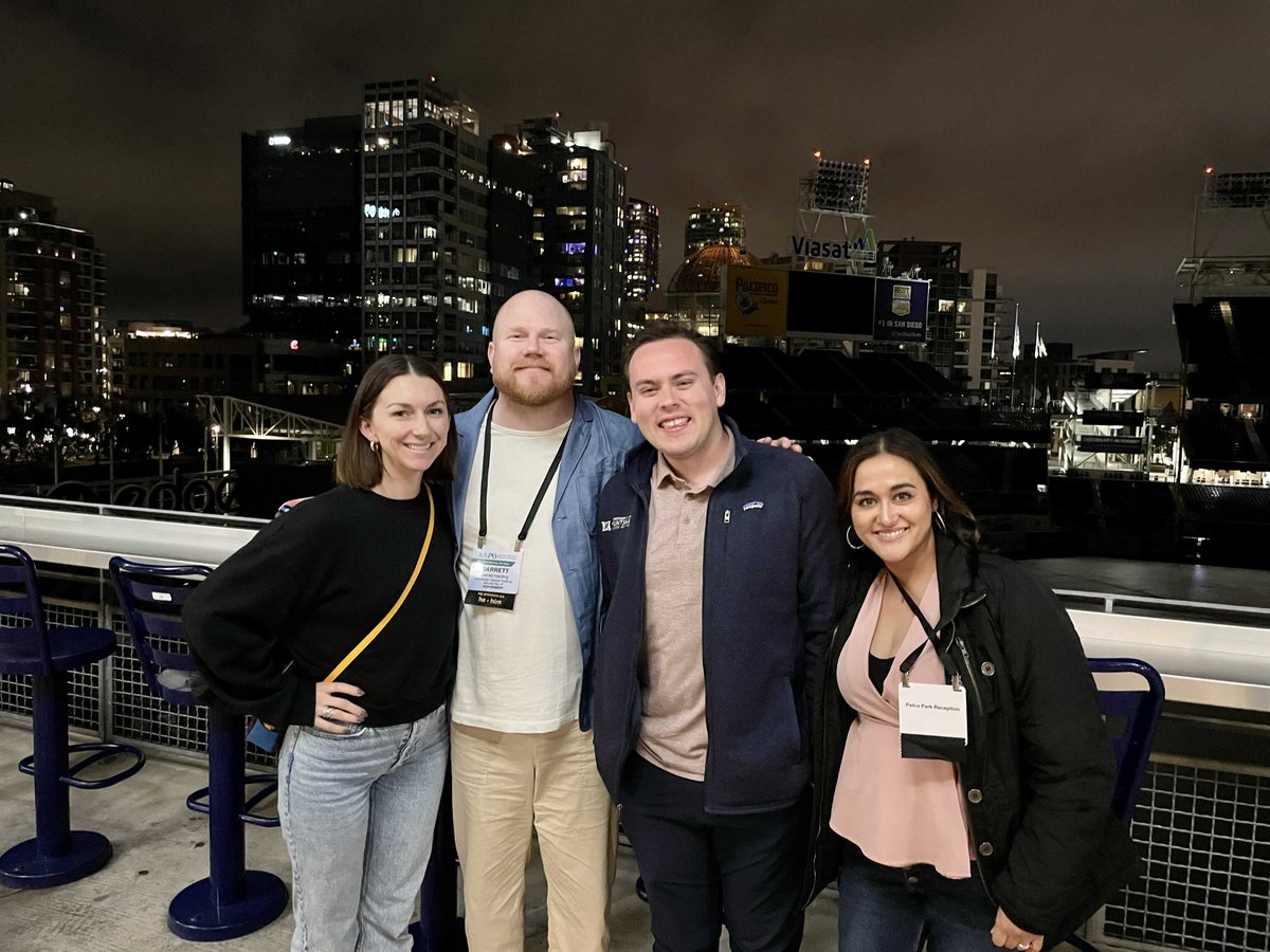 HuntsmanCOE's tweet image. Some of our team at #ASPO2023 sharing insights and connecting with peers about community outreach and science collaborations. On Day 1, Nathaniel Ferre participated on a panel discussion and shared perspectives about patient navigation. @huntsmancancer @NeliMUlrich @TracyOnega