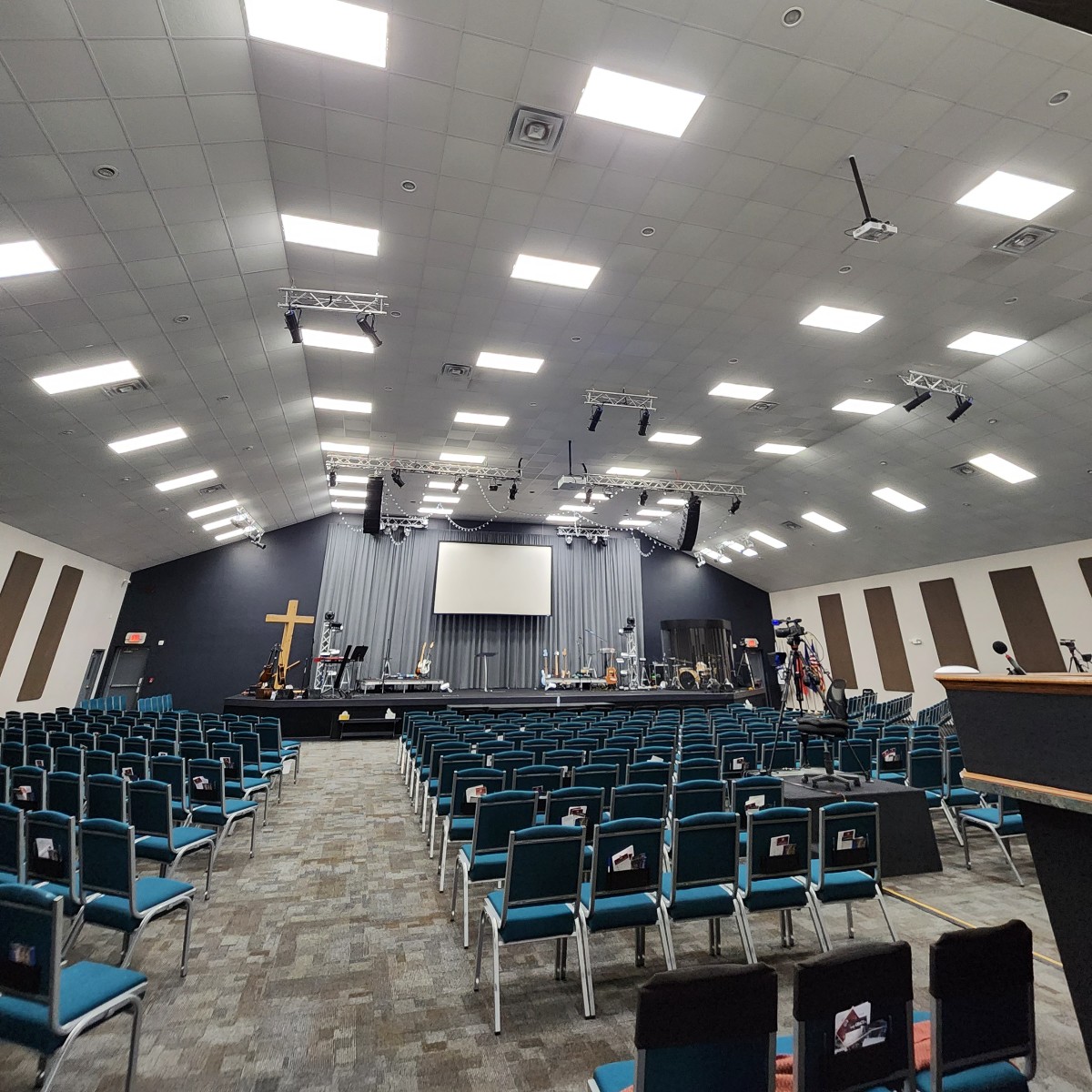 ClecoPower's tweet photo. Word of Grace Ministries switched to LED lighting through a partnership with Cleco Power Wise™. Lighting in the church’s sanctuary, parking lot and offices were upgraded. The project is expected to save around $6,000 per year in energy costs. https://t.co/VaKFBX1eR2