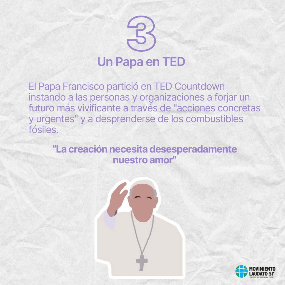 MovLaudatoSi's tweet photo. Celebremos juntos los 10 años del #PapaFrancisco como pontífice. Recordemos cómo nos ha exhortado a cuidar nuestra casa común y a proteger a los más vulnerables. Lee los 4 momentos en que luchó a favor del clamor de la tierra y el clamor de los pobres #PapaFrancisco10años https://t.co/WXk999eXN7