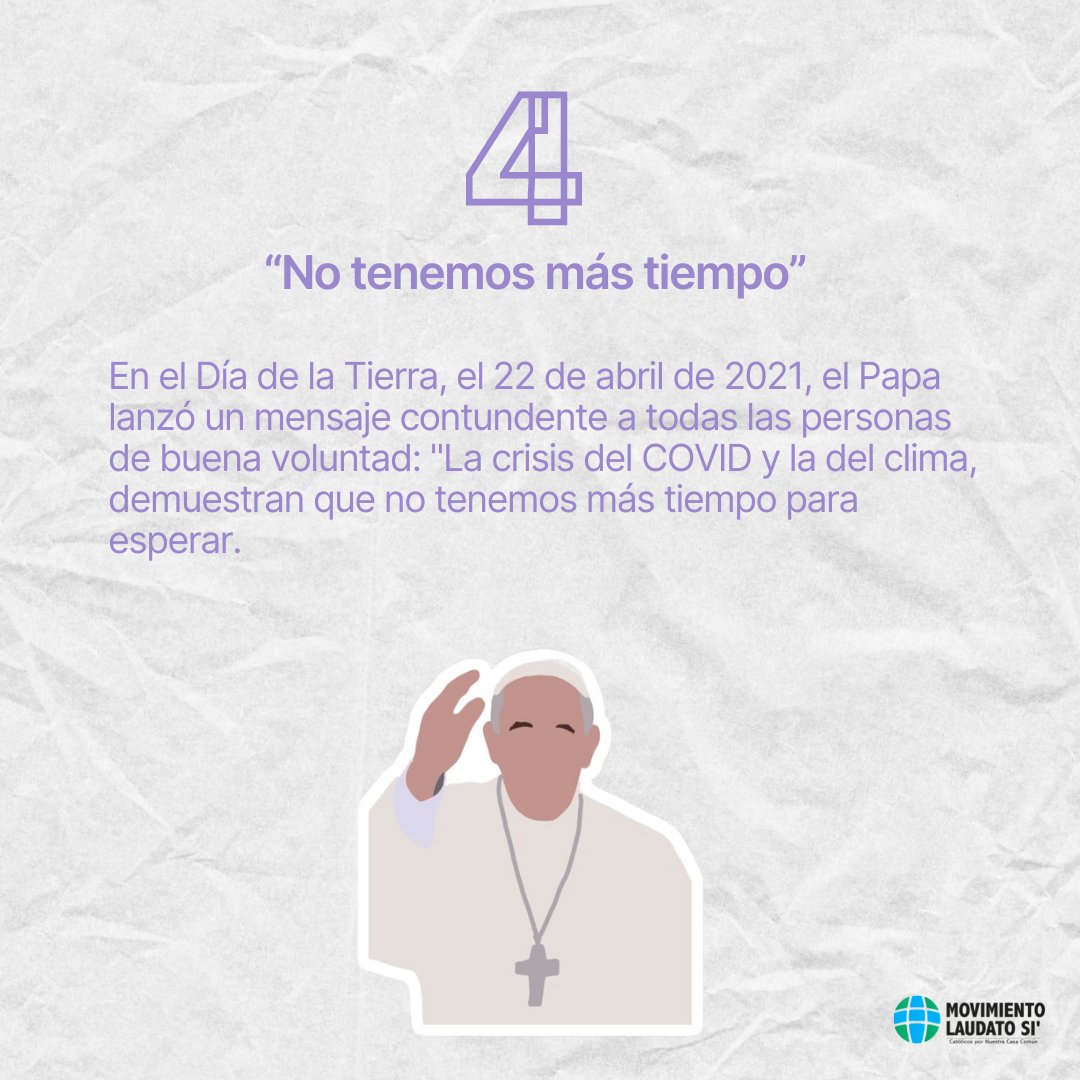 MovLaudatoSi's tweet photo. Celebremos juntos los 10 años del #PapaFrancisco como pontífice. Recordemos cómo nos ha exhortado a cuidar nuestra casa común y a proteger a los más vulnerables. Lee los 4 momentos en que luchó a favor del clamor de la tierra y el clamor de los pobres #PapaFrancisco10años https://t.co/WXk999eXN7