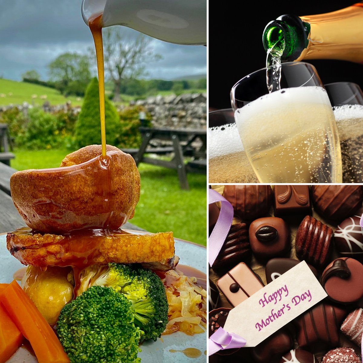 Our delicious roast lunch menu will be available ALL day this Mothering Sunday and includes a little gift from us for every visiting Mum. Don't delay, book online today! ow.ly/nSrj50Nh6fV