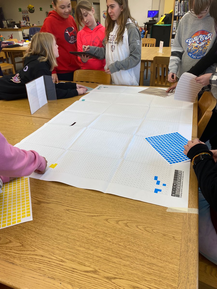 DedhamMSLibrary's tweet image. Day one of Makerspace March was a success! 40 students participated in coding and sticker mosaic creation. See you tomorrow!