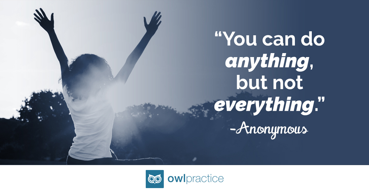 owlpractice_us's tweet photo. Remember, you just can't do it all. Be selective about the way you spend your precious time and implement tools like Owl Practice to boost your productivity.

#mentalhealth #therapy #counselling #practicemanagement #counsellors #counsellingtherapist #psychotherapy https://t.co/4pipSC3fAr