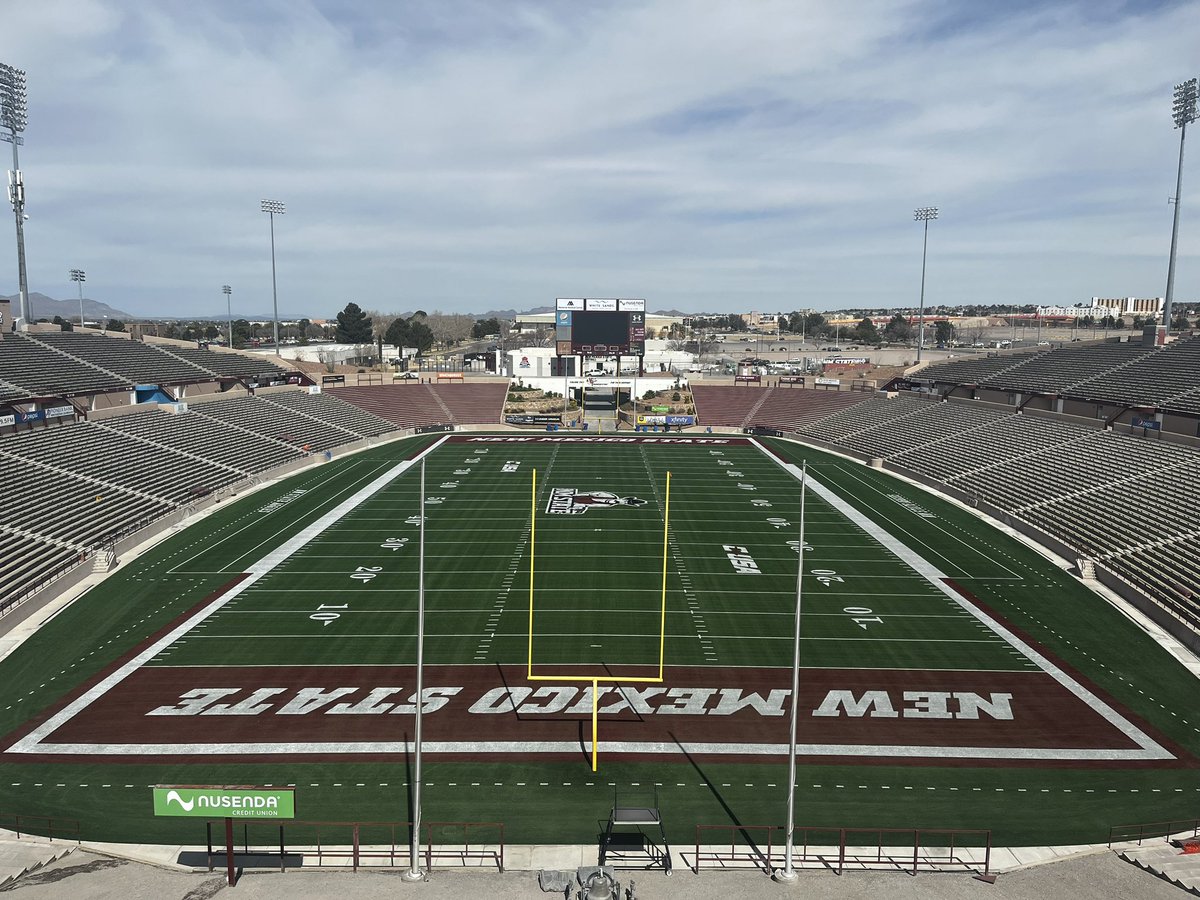 The new turf project is complete! We look forward to seeing Aggie Nation at spring ball beginning on March 21 and the spring game on April 20 #AggieUp