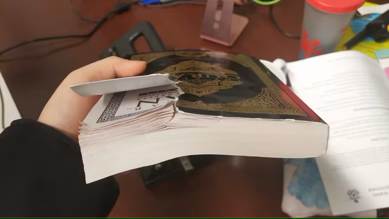 CanPakNarrative's tweet photo. Extremely saddened and disappointed by an incident at the Courtice Secondary High School involving a copy of the Quran being deliberately destroyed.

@Sflecce https://t.co/4jEUHGOra3