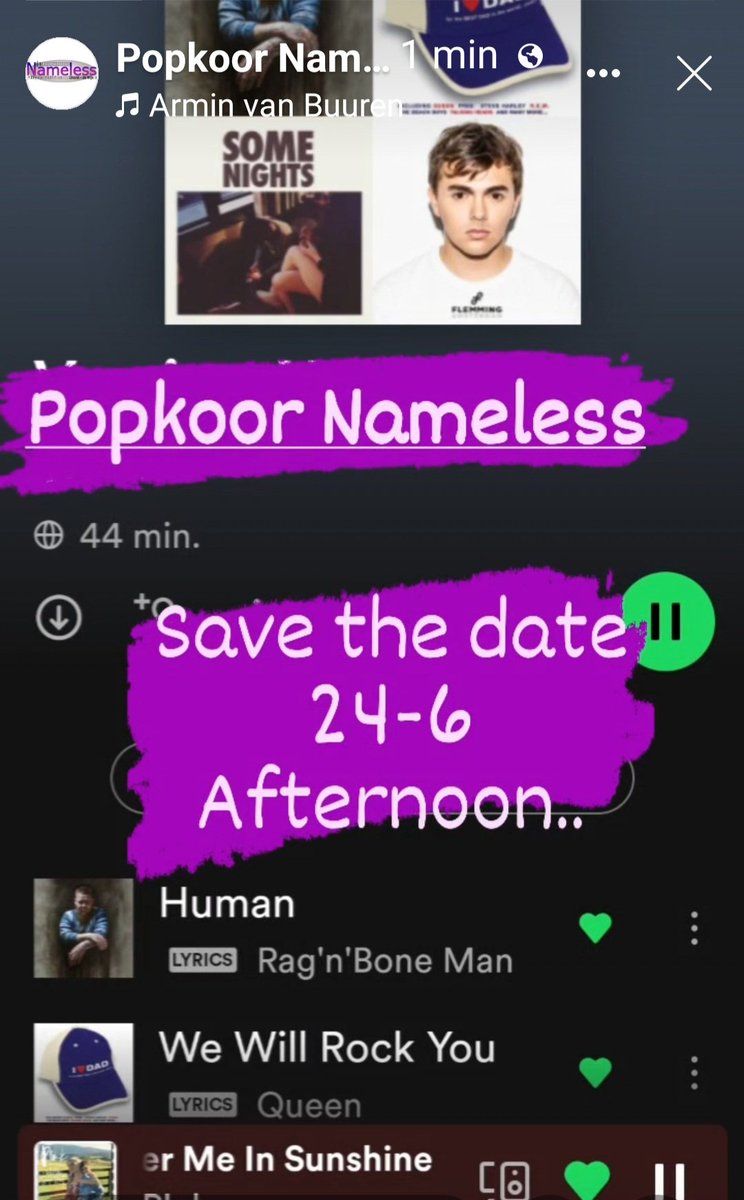 popkoornameless's tweet photo. Save the date..
24 juni
Afternoon..
Meezingen? 
Word nu lid..
@popkoornameless https://t.co/d1a5JcKbf5