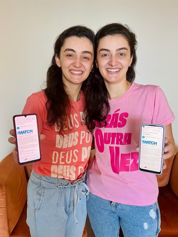 claralopes_m's tweet photo. MATCHED!
We did it, sis. @marinalopesm  
All glory to God!
There is no impossible with You, Jesus!

A special thank you to our family and friends. We wouldn't be here without you!

Our God answers prayer! Have you talked to Him today yet?

#matchday2023 #MedTwitter https://t.co/wj53aNTB0v