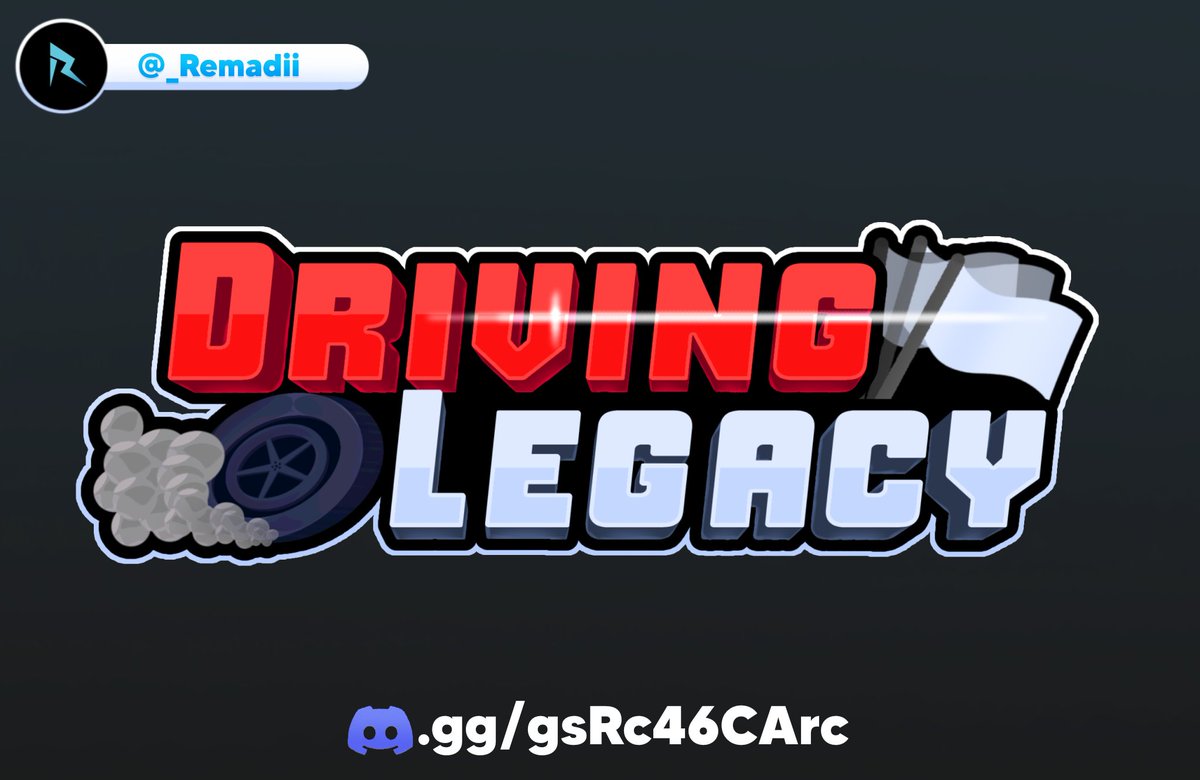_Remadii's tweet photo. Logo for "Driving Legacy" 

Want to order? Join the server! -> https://t.co/lemk5ANcCW

#RobloxDev #Roblox #RobloxLogo https://t.co/C6xtkaSinV