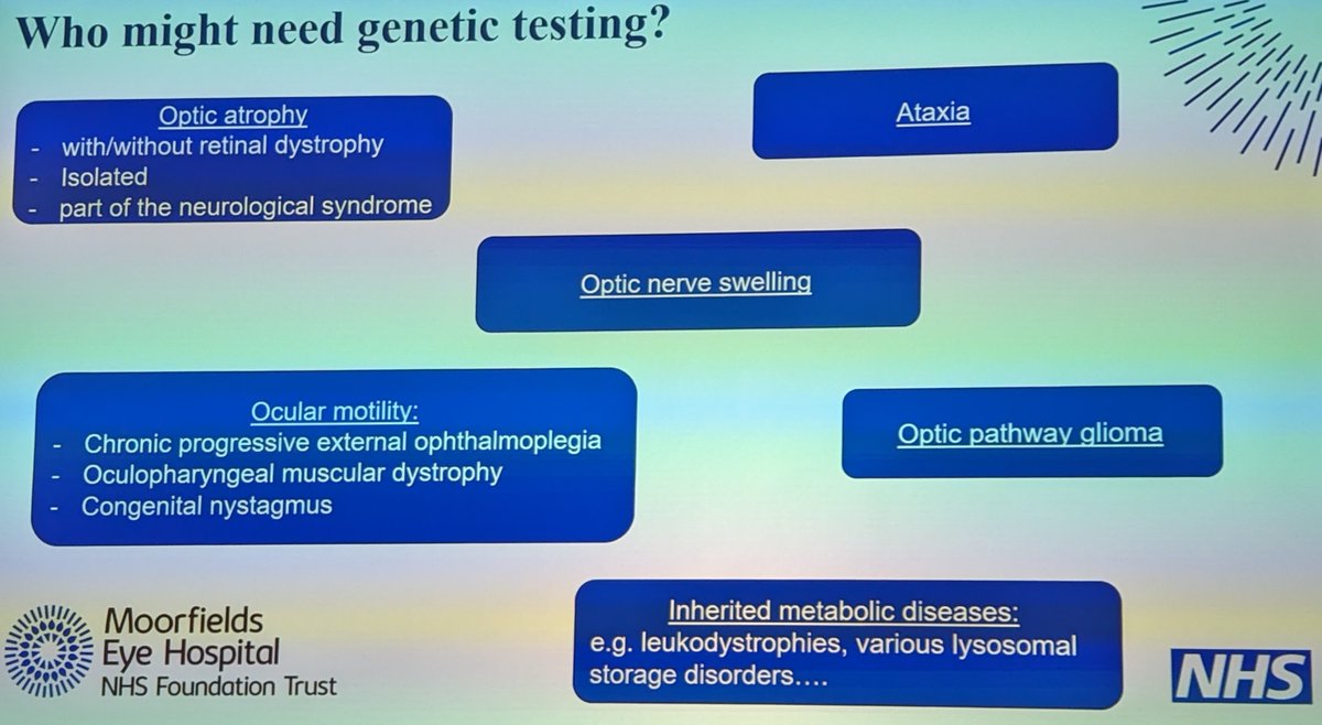 At #NANOS2023 Dr. Jurkute @NeringaJurkute from @NHSuk @Moorfields discusses genetic testing and neuro-ophthalmic presentations @NANOSTweets #eyetwitter #genetics #neurotwitter