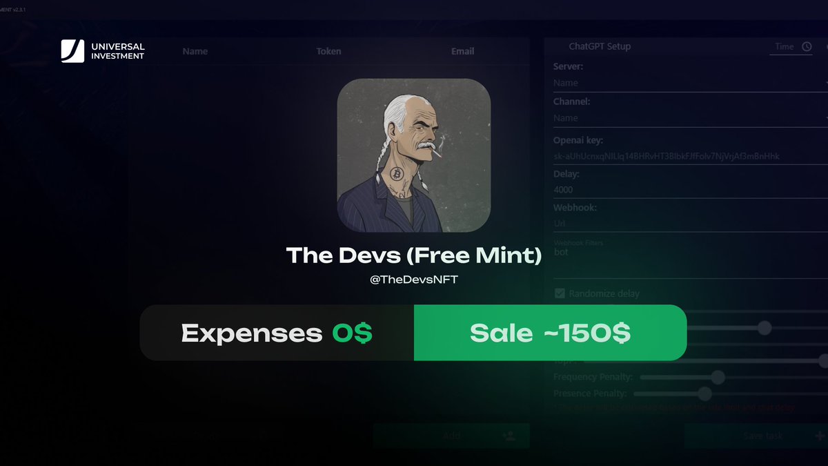 UIToTheMoon's tweet photo. Early call + AI Bot = easy profits

The Devs WL valued at ~ 150$ per one.
Each member got at least one whitelist. https://t.co/cfWWsnh7sg