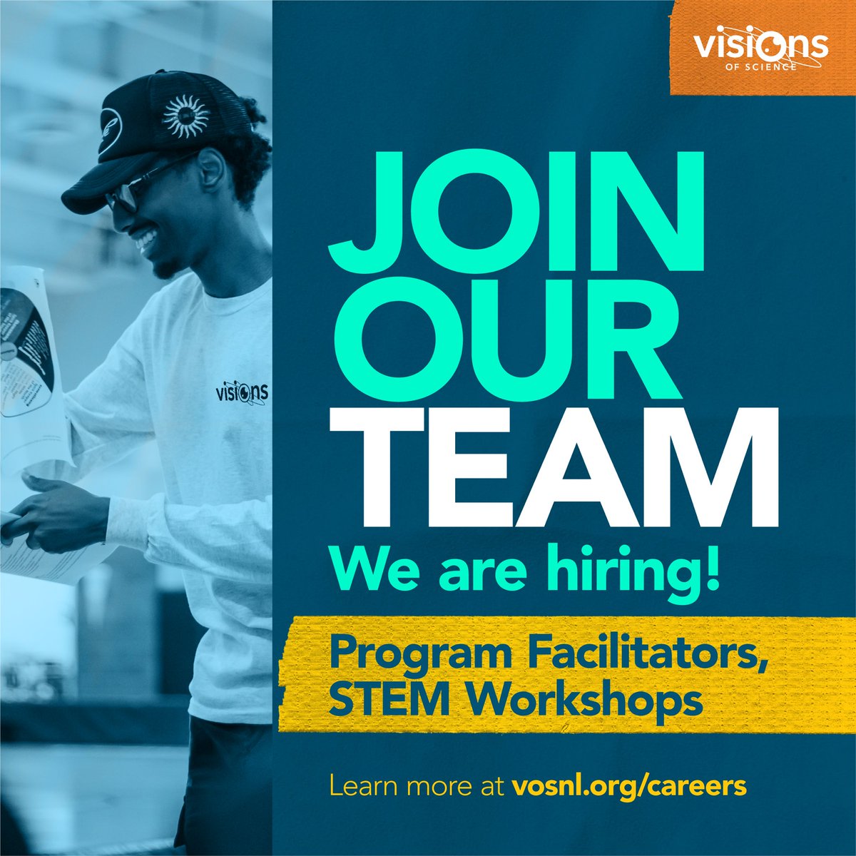 visionsofsci's tweet photo. Join Our Team! 🚀⁠
⁠
Are you interested in a meaningful and fun summer job? We are hiring program staff for our STEM Camps, STEM Workshops, and Youth Programs!
⁠
Check out the posting and apply by April 2nd at 11:59 PM!⁠
https://t.co/usWCEmOpoE https://t.co/4lfC7g2Boi