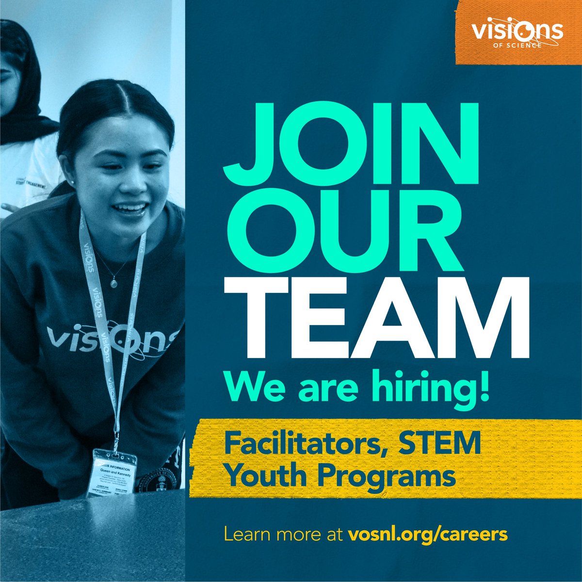 visionsofsci's tweet photo. Join Our Team! 🚀⁠
⁠
Are you interested in a meaningful and fun summer job? We are hiring program staff for our STEM Camps, STEM Workshops, and Youth Programs!
⁠
Check out the posting and apply by April 2nd at 11:59 PM!⁠
https://t.co/usWCEmOpoE https://t.co/4lfC7g2Boi