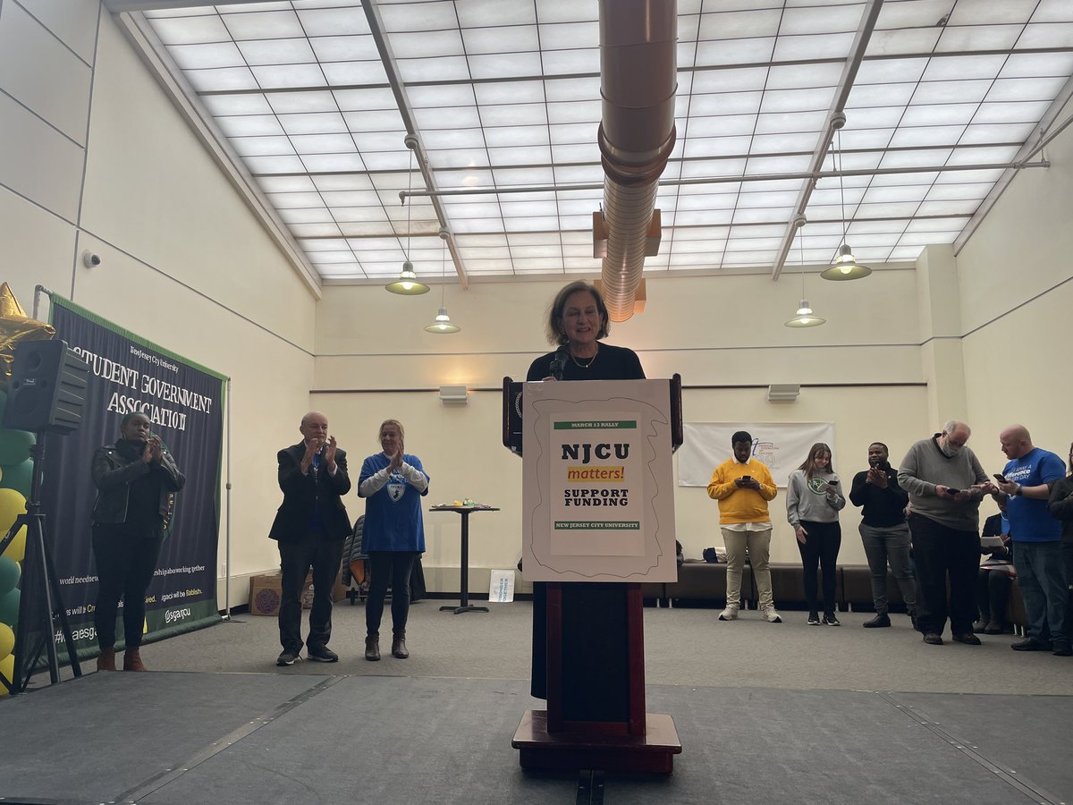 Some history from Barbara Hildner, president of <a href="/aftlocal1839/">NJCU AFT Local 1839</a>: The New Jersey State Normal School for the Training of Teachers was founded in 1929. The Depression hit &amp; thousands of teachers were fired, but the college never closed. It’s now known as NJCU. #FundNJCU @aftnj