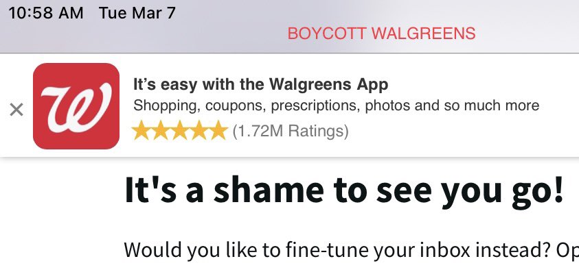 It’s Monday, so let’s all #BoycottWalgreens @walgreens