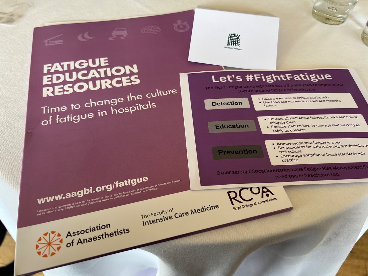 Thank you for inviting me to the #FightFatigue campaign reception at the House of Commons today - such an important campaign for so many health professions. Proud to support this valuable campaign on behalf of @CollegeODP. Brilliant discussions about #patientsafety
