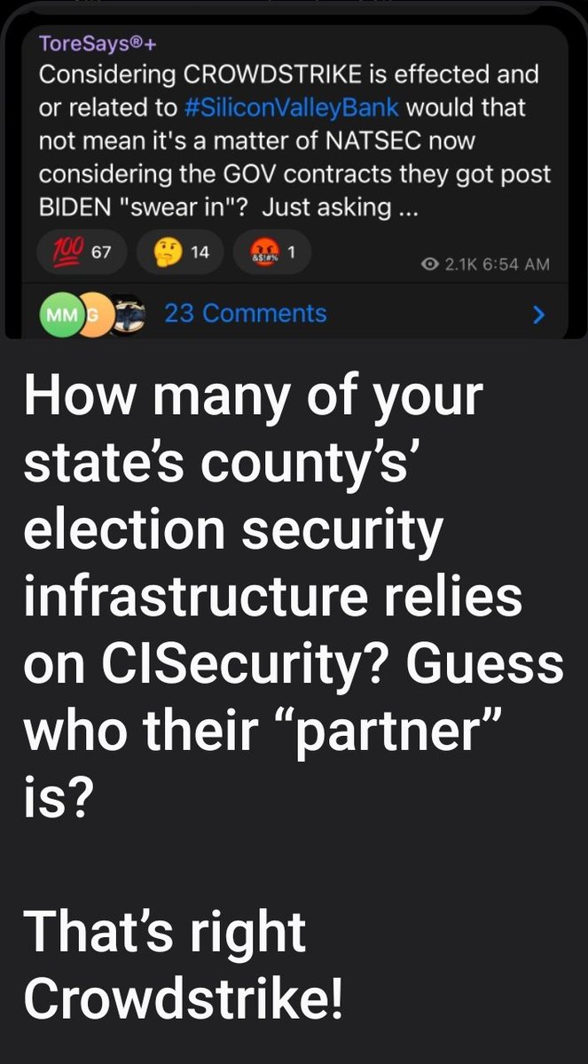FQgrl's tweet image. #CISSecurity  #Crowdstrike and #SiliconValleyBank