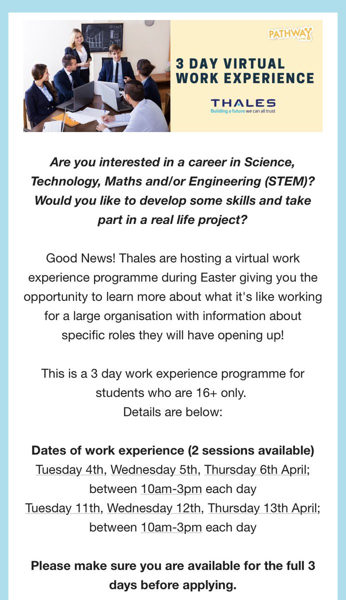 tendai48416919's tweet photo. Its Healthcare Science Week!Great opportunities for work experience in STEM related careers #HealthcareScienceWeek #WorkExperience #Summer #CreatingVisibility #Inclusion https://t.co/59DqSVQlRe
