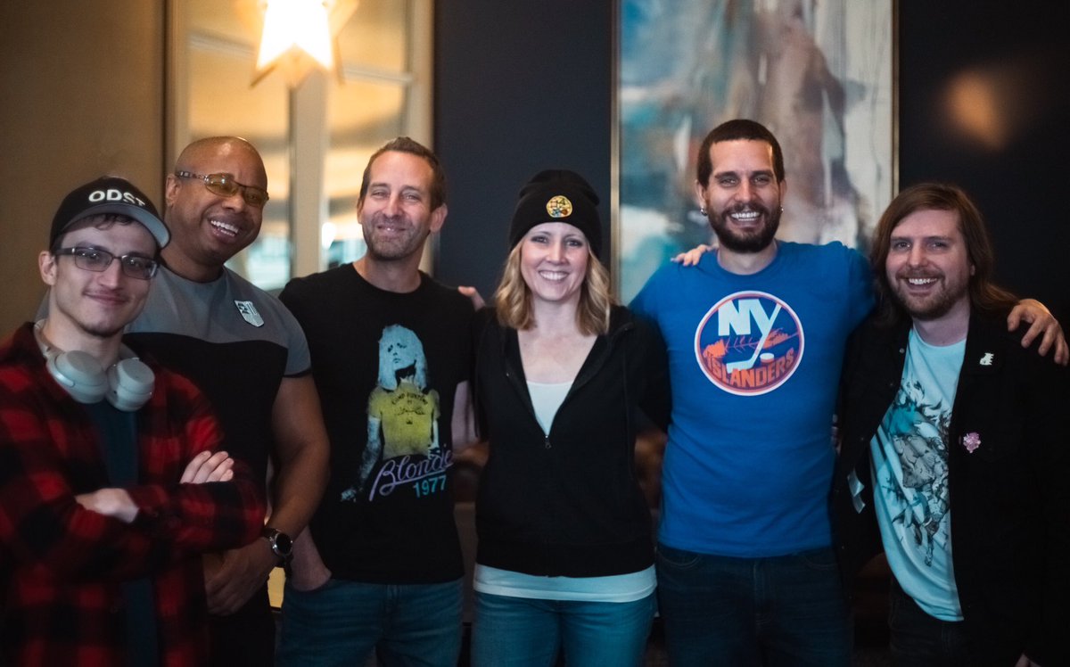 JYo916's tweet photo. At my age (50) the bucket list is a real thing. Thanks to @notaxation @DustinCanFly @dagan1973 @ChrisRGun and @LordCognito I got to check ‘meet cool podcasters’ off mine. Thanks @LastStandMedia! https://t.co/gwTTl5iazX