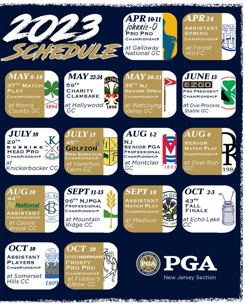 𝟐𝟎𝟐𝟑 𝐒𝐂𝐇𝐄𝐃𝐔𝐋𝐄

The 2023 season is almost here! Check out some highlights from our upcoming schedule!

Tournament registration for 2023 opens on Tuesday, March 14th at 8AM EST. 

🔗PLAYER'S CARD: bit.ly/3mCSMpB
📅 2023 SCHEDULE: bit.ly/3LC2K5l