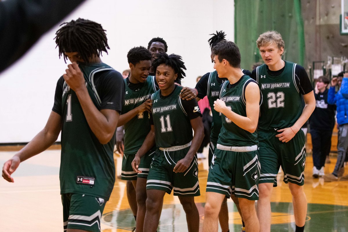 NewHamptonHoops's tweet photo. Final record of 22-12 (9-7) T-3rd in NEPSAC AAA and National Prep Championship qualifiers. With 0 returners from last year’s roster, this group was counted out and slept on all year. Continued to battle and set the standard for New Hampton Basketball. Have so much to be proud of https://t.co/WmvdEq0kef