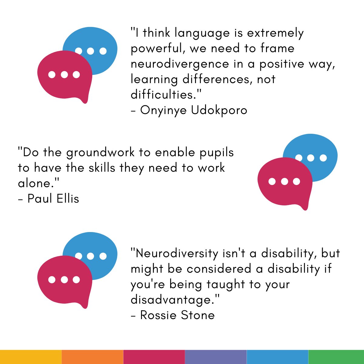 And that's a wrap for the events on day one of Neurodiversity Celebration Week 2023! 🌟
 
Take a look at some of they key take-outs from the second panel discussion today:
'Creating a Neuroinclusive Classroom'
 
#NeurodiversityCelebrationWeek #NeurodiversityWeek #NCW #ThisIsND