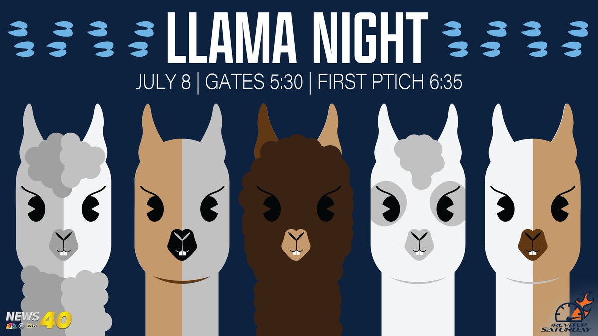 BGHotRods's tweet photo. Saturday, July 8th is the return of everyone’s favorite animal, the Llama!  Llama Night is back at Bowling Green Ballpark.  This is a game you won’t want to miss! 

Individual tickets go on sale on March 18th🎟! 

@wnkytv https://t.co/ZDT2mVGbjC