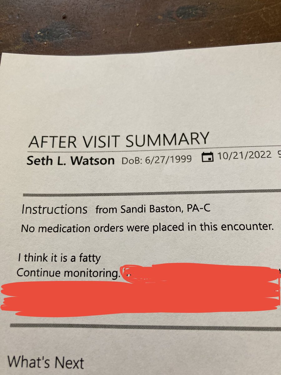 SethLWatson's tweet photo. doc thinks I have a fatty 🥰 https://t.co/J5jHt9ZLn4