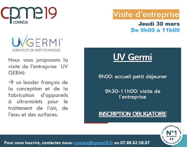 🗓A vos agendas!
🤜 Pour vous inscrire:
📧 contact@cpme19.fr 
📞 07.88.62.58.87