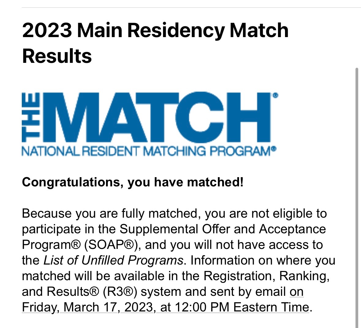 MPDoctorSi's tweet image. To my mentors, family, and friends, I am so thankful for everyone who helped me get to this point! We did it!
#Match2023