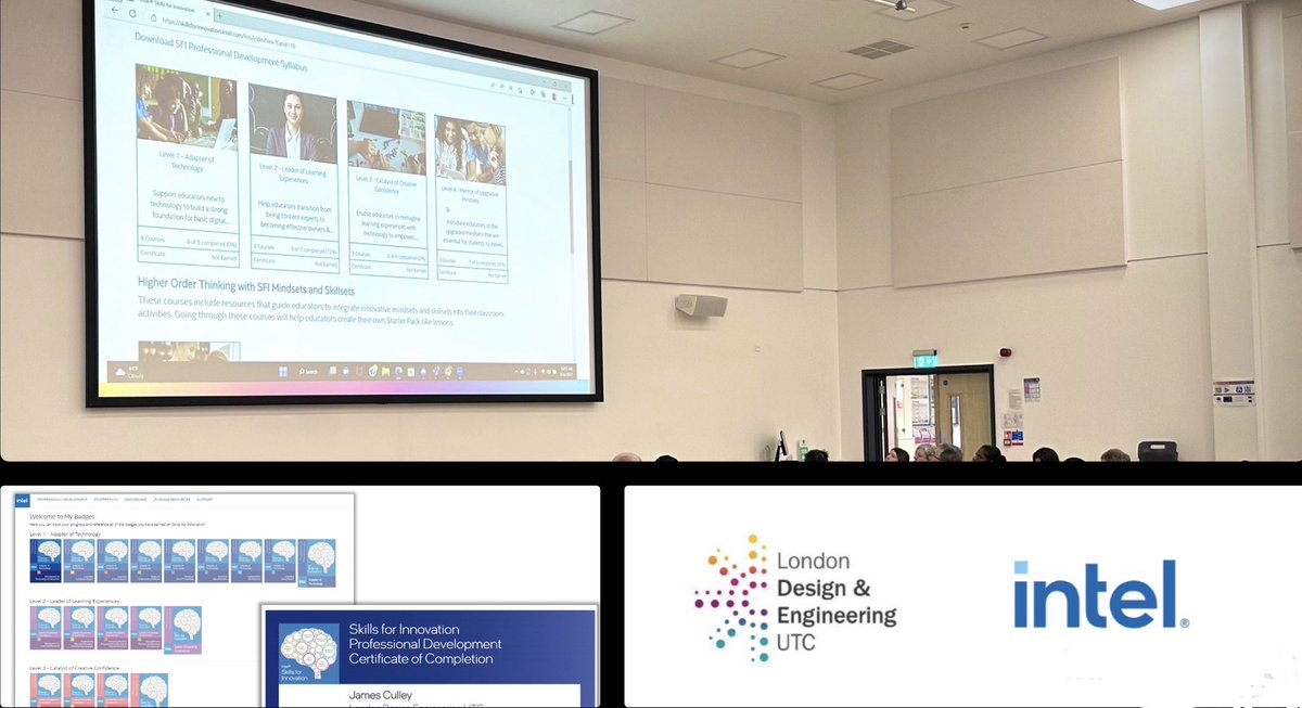 Delighted to launch our blended #DigitalTransformation #CPD with Intel’s ‘Skills For Innovation’ initiative. Thank you to <a href="/intel/">Intel</a> for working with me on this! looking forward to seeing staff further develop their digital skills <a href="/LDEUTC/">LDE UTC</a> 

#SkillsForInnovation #intel