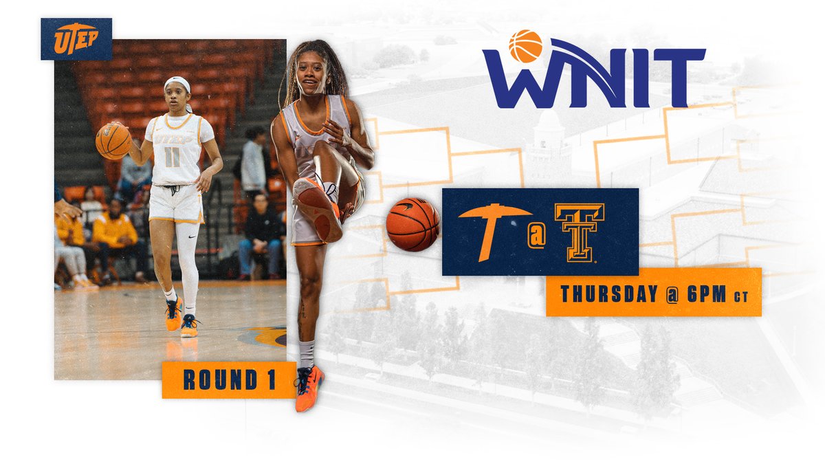 We are headed to Lubbock! 

🔸The Miners will open WNIT play on Thursday at 5 p.m. MT/6 p.m. CT against Texas Tech. 

🔗 bit.ly/3TgrSjB

#RiseUp915 | #PicksUp