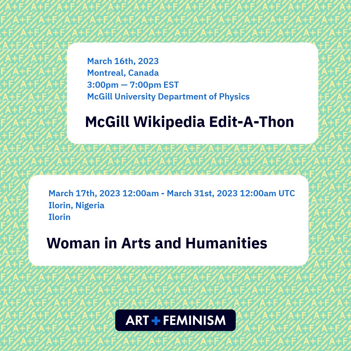Art+Feminism tweet media