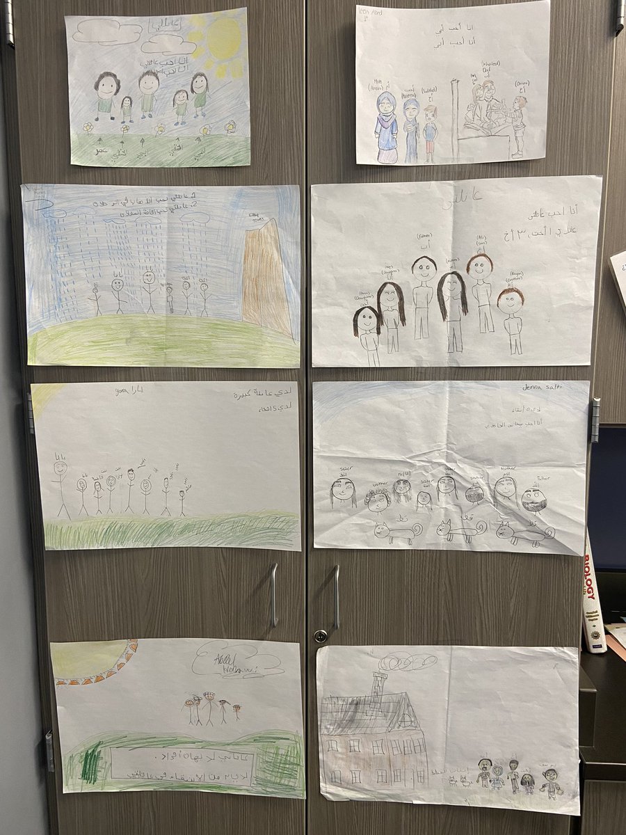 Arabic 1 created family visuals and wrote sentences! So proud of you!