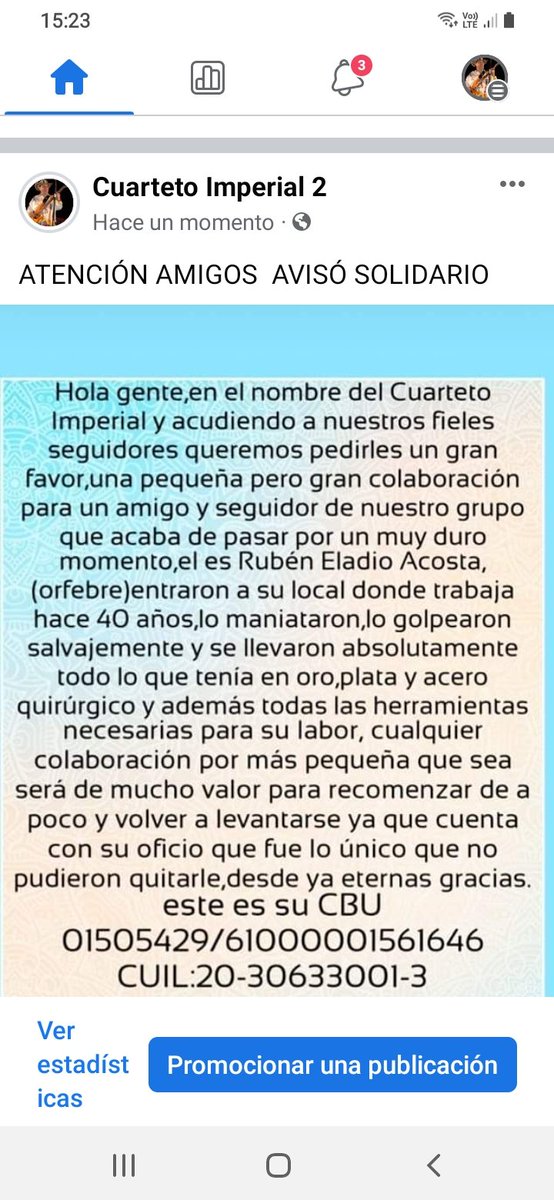 Freddytoro2Toro's tweet photo. AVISÓ SOLIDARIO https://t.co/9Q8cFU9VKx
