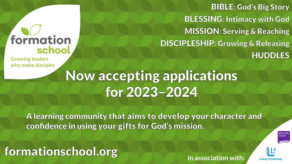 formationsch's tweet photo. Are you thinking of joining us at Formation School 2023-24? We are pleased to announce that applications are now open and we would love to hear from you. Check out our Website (https://t.co/8CL6MfJrat) to find out more. #FormationSchool #Discipleswhomakedisciples https://t.co/Ji9LUDOrUF