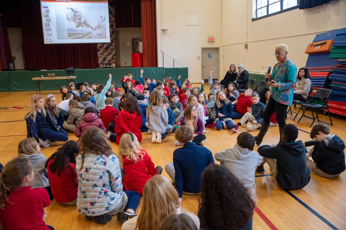 SSSASsaints's tweet photo. Author Paula Young Shelton visited 4th and 5th graders to share stories regarding civil rights, equity, and justice. She shared her memoir, "Child of the Civil Rights Movement" and her book written with her father, civil rights activist Andrew Young, "Just Like Jesse Owens." https://t.co/CaPDMOiFJc