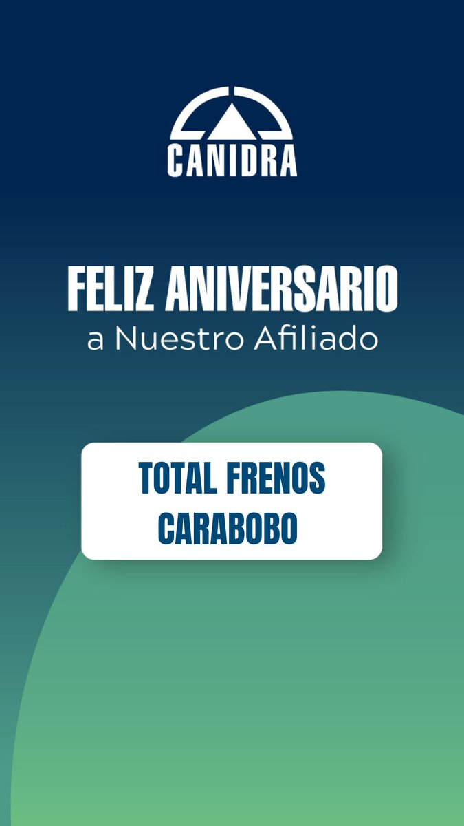 Feliz aniversario a nuestro afiliado: Total Frenos Carabobo.

#canidrainforma #24marzo