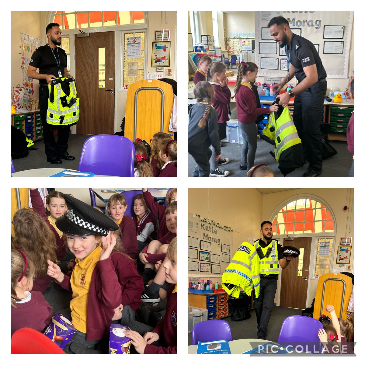 To kickoff careers fortnight, Primary 2 enjoyed a fantastic visit from a pupil’s parent who works as a police officer. The children loved asking questions and getting to try some of the uniform. #raisingaspirations #careersfortnight
