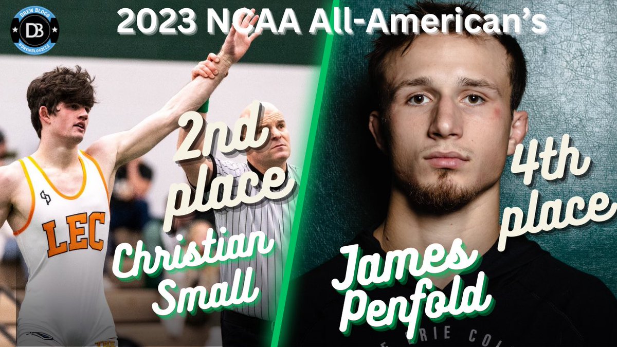 Congratulations to these two dudes. Christian Small 2nd Place at 141lbs and James Penfold 4th place at 174lbs. For the <a href="/LECwrestling/">Lake Erie College Storm Wrestling</a> at this years NCAA Division 2 tournament! Nice work gentlemen. And Coach <a href="/Boom253341/">Boomer Fechko</a>