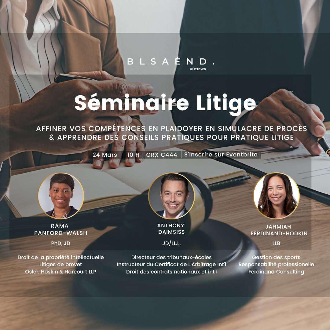 Register on Eventbrite to secure your seat!
S'inscrire sur Eventbrite pour réserver votre place!
eventbrite.ca/e/blsa-litigat…