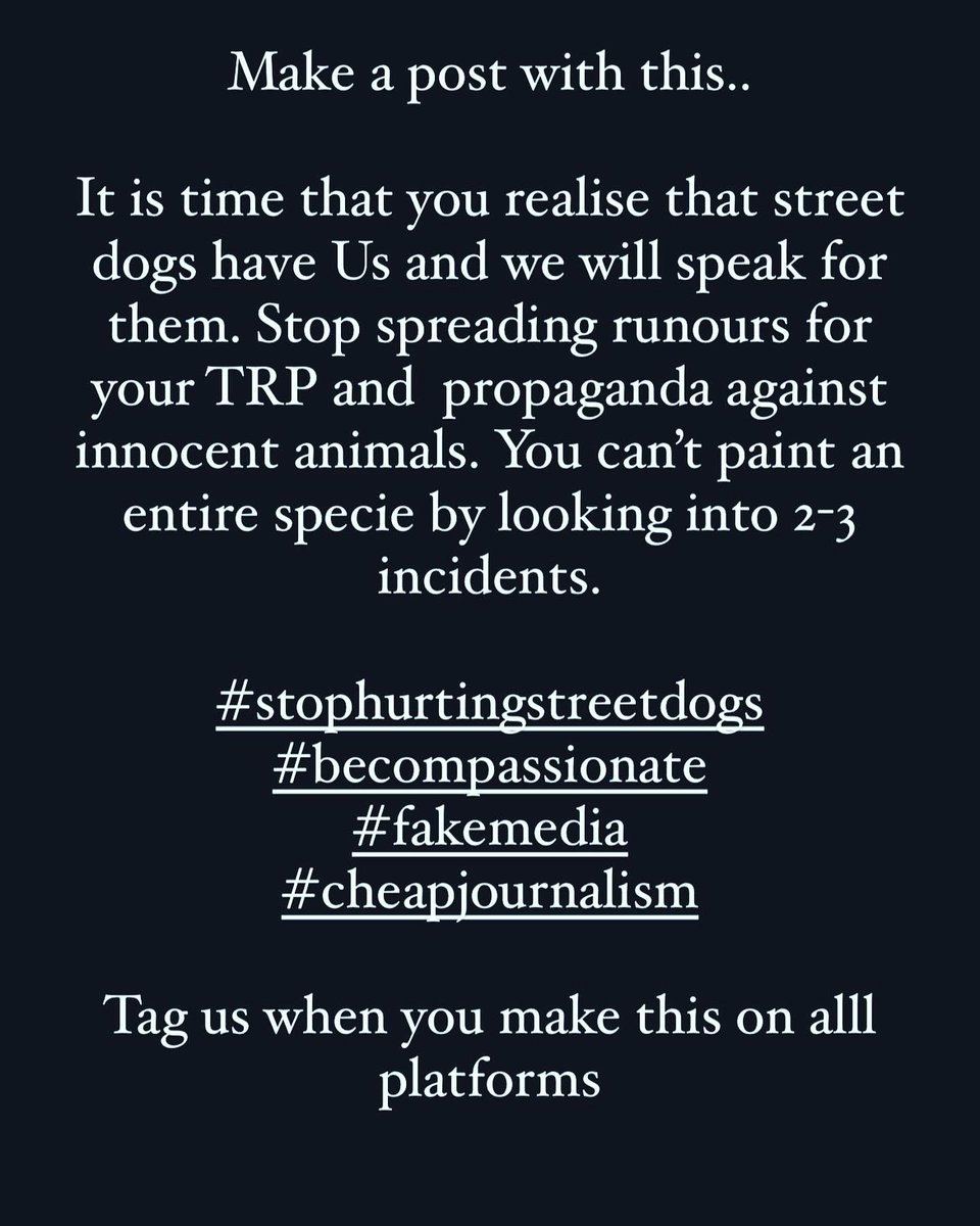 ditejgarg's tweet image. #stophurtingstreetdogs #becompassionate #fakemedia #cheapjournalism

Let this trend guys… Tweet Tweet Tweet Tweet Tweet