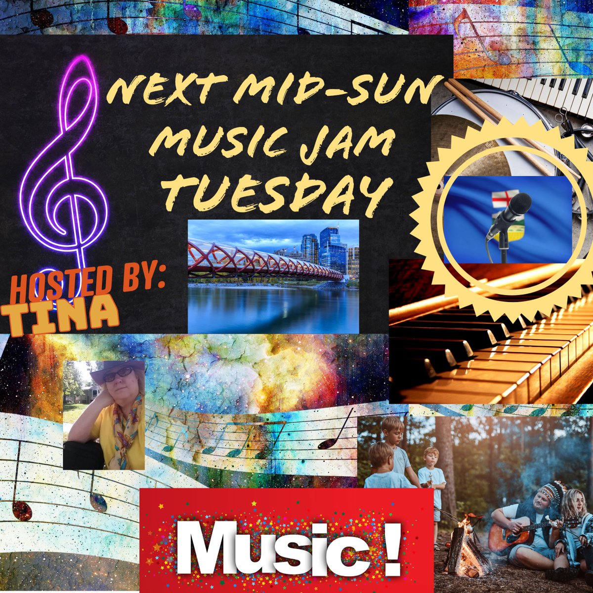 FlamesFun's tweet photo. Tomorrow in #SECalgary its time for #MidSun's Music Jam with Tina 6-9 pm - #Midnapore #calgarymusic #calgarymusicians #Free #guitarist  https://t.co/ipRbgqEFlV #Meetup via @Meetup https://t.co/MUan9XIYhp
