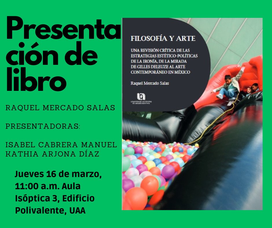 ArteFeminismo's tweet photo. En esta feminaria estamos felices por la presentación del libro de nuestra compañera Raquel Mercado Salas @entrefisuras,  el jueves 16 de marzo a las 11 horas en el Aula Isóptica 4 del Edificio Polivalente de la Universidad Autónoma Aguascalientes.
Ojalá que puedan acompañarnos. https://t.co/0RjQYCbBb5