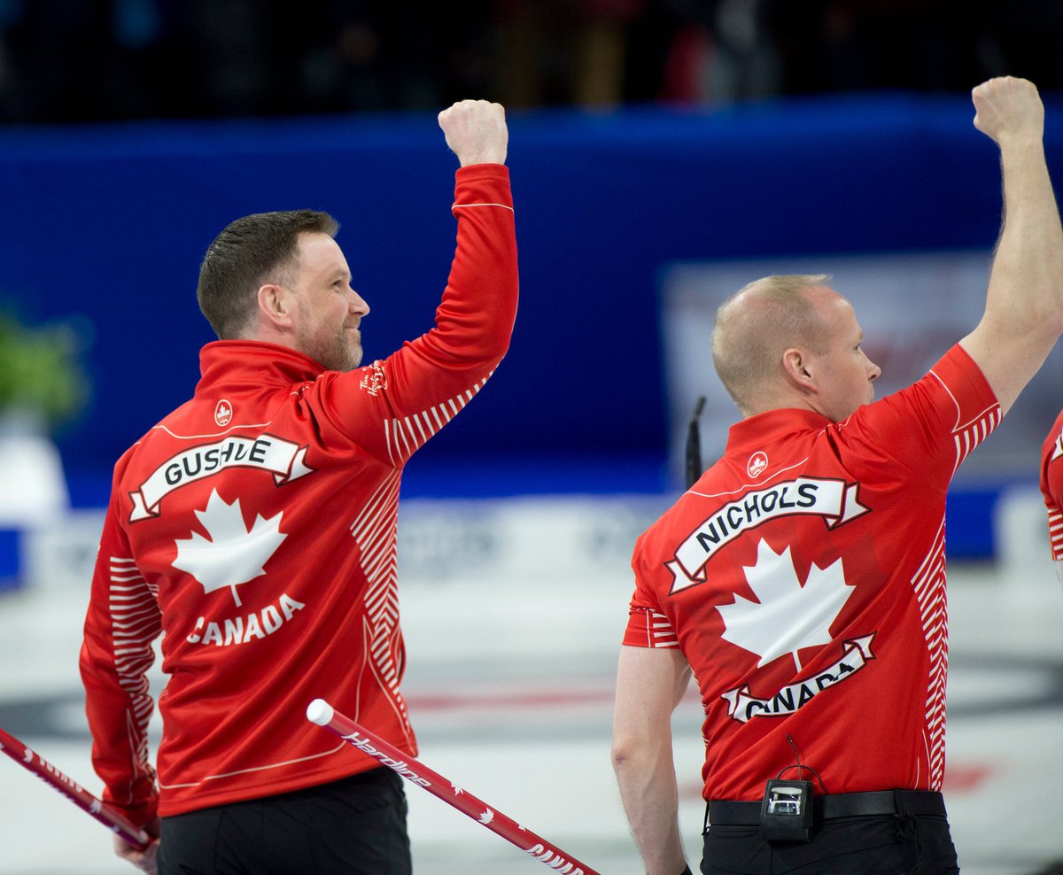 Is this the most dynamic duo in Curling? 

Thinking of their history; when Mark “retired”, got back into the game and then came home in 2013. 

What a journey these two have been on …..

@TeamGushue #Brier2023 #cbccurl
