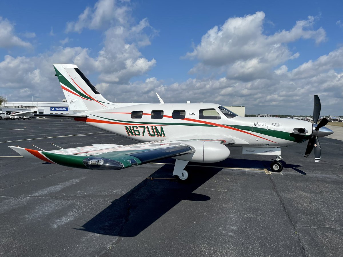 JonathanLones's tweet photo. My career has provided me with many wonderful memories over the years. Today, my passion for the @MiamiHurricanes and #Aviation were combined. 🙌

#GoCanes #PiperM600 https://t.co/7MrPGOKYVG