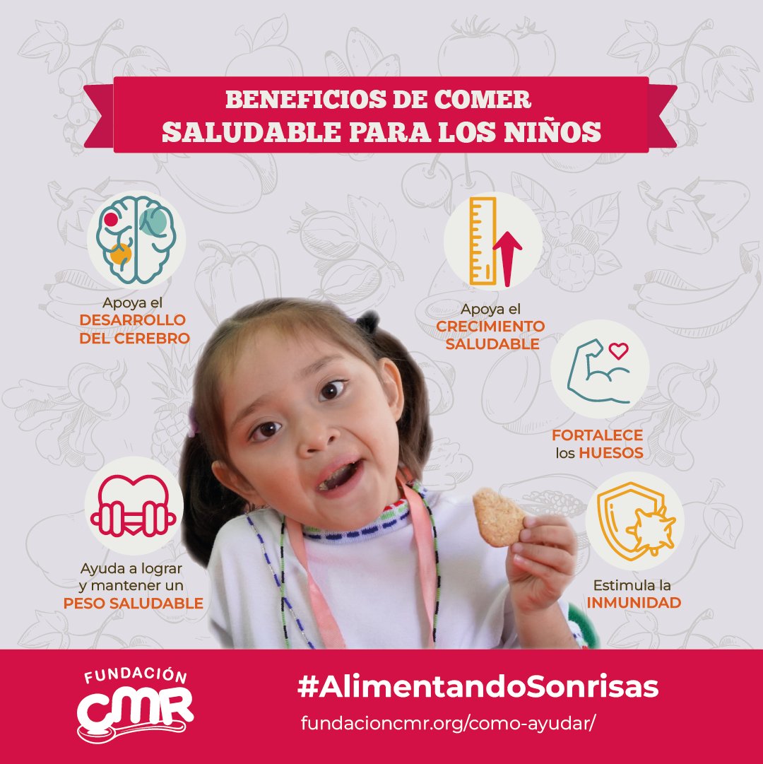 Sabías que…
Una alimentación saludable en la infancia tiene beneficios para toda la vida 🥗💪🏻

¿Conoces algún otro beneficio? 😋
Compártelo con nosotros en los comentarios.

#FundaciónCMR #DesnutriciónInfantil #NutriciónSaludable #tipsnutricion