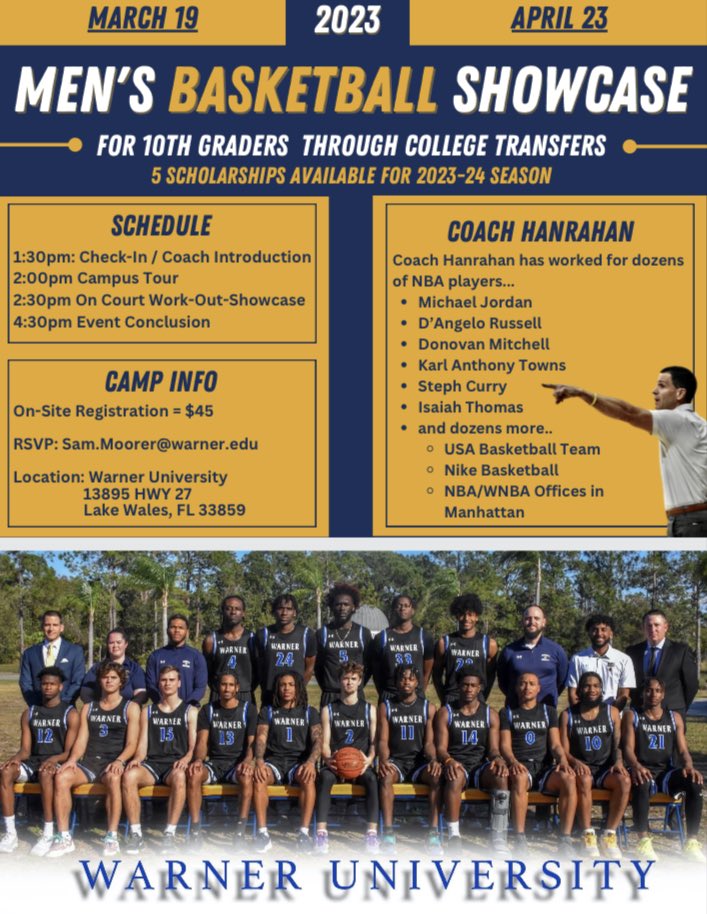 🚨Players showcase Sunday (3/19) for 10th thru college transfers. *Scholarships available*