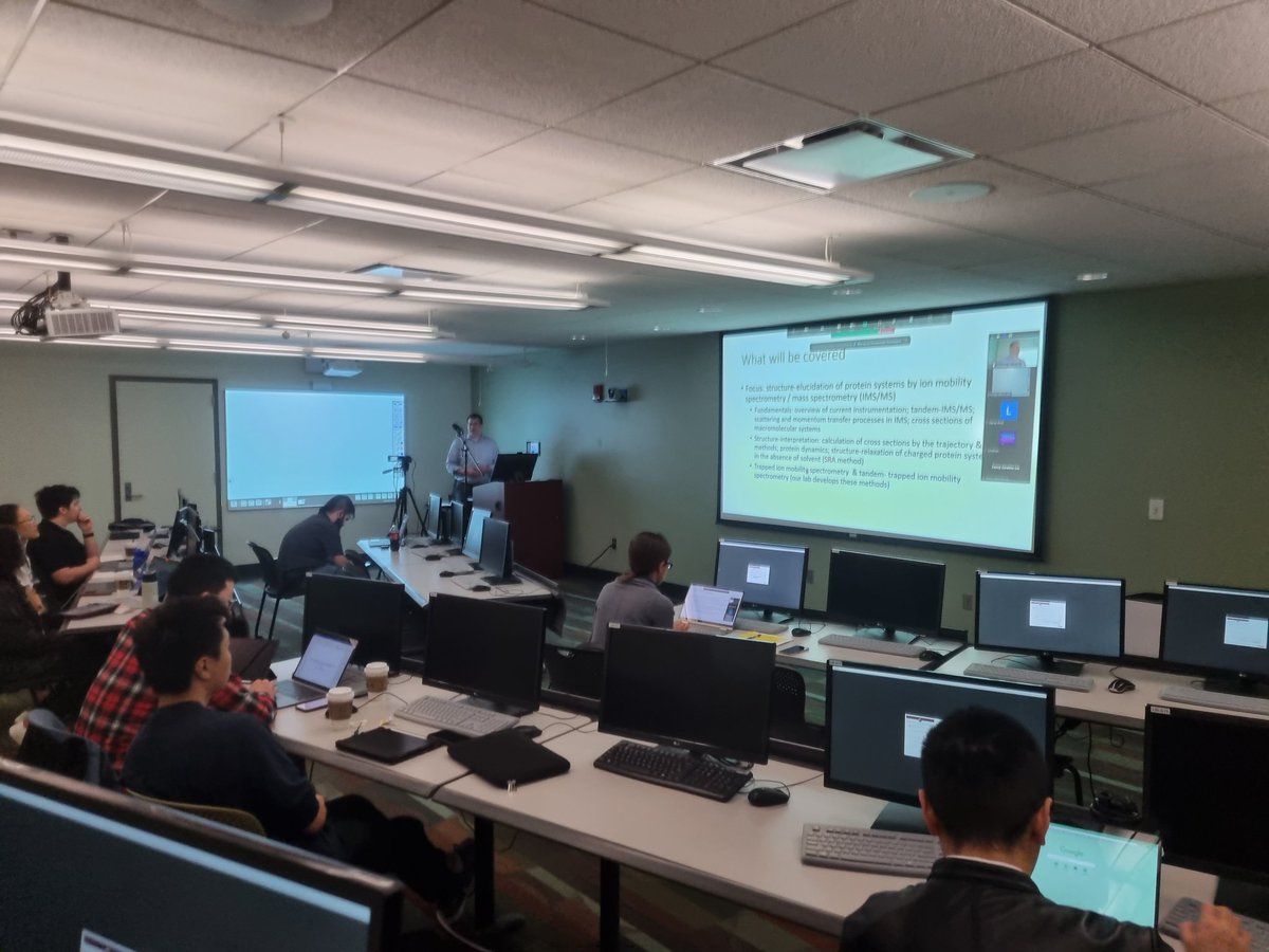 BleiholderFSU's tweet image. Morning sessions with coffee break and lunch to fuel the students' brains #SummerSchool #computationaltools #ionmobility #moleculesstructure #PSA #SRA
@ChemistryFsu
@asmsnews 
@ISIMSSociety 
@FemalesInMS